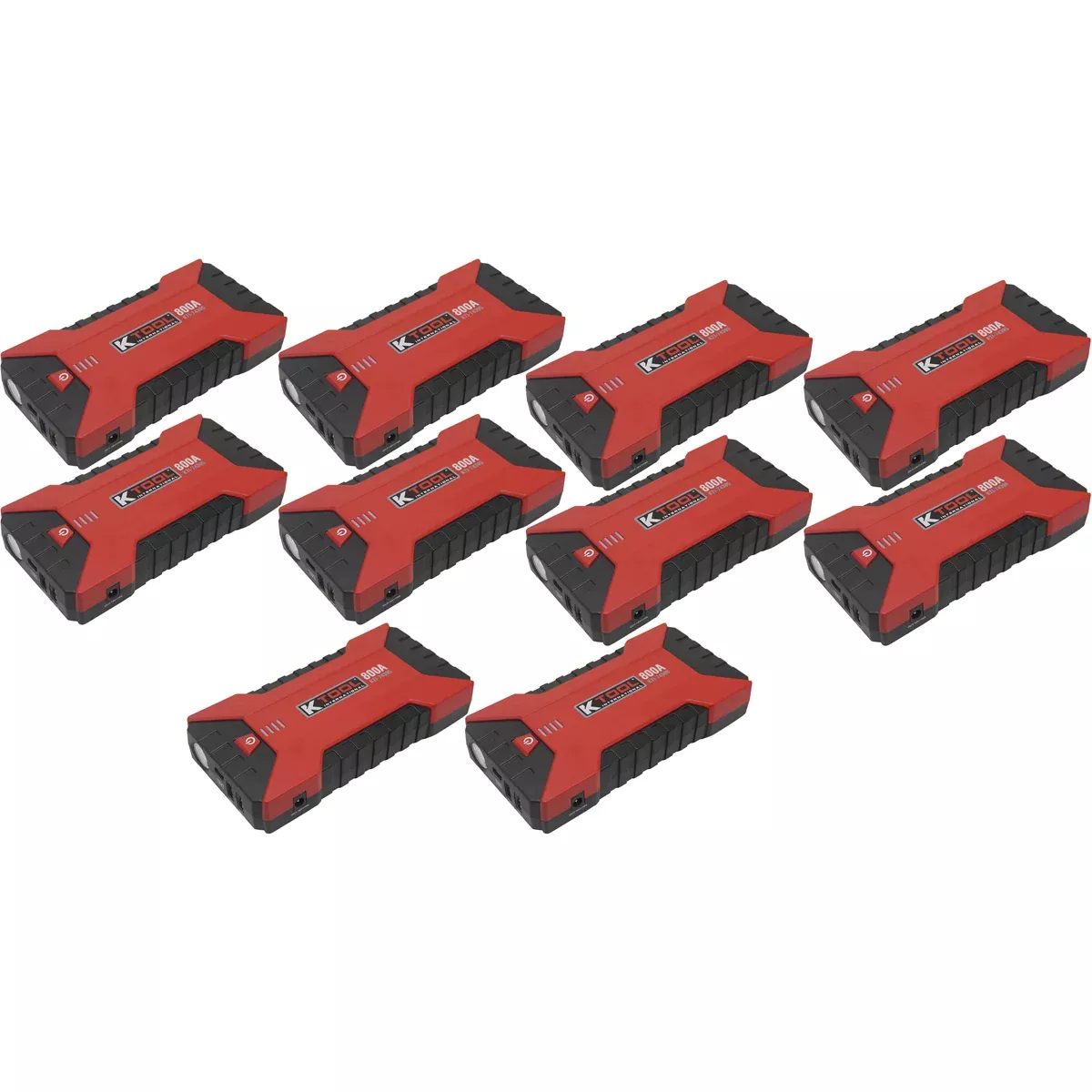 10 Pack of Compact Jump Starter 800 amp; 12-volt; 12;000mAh