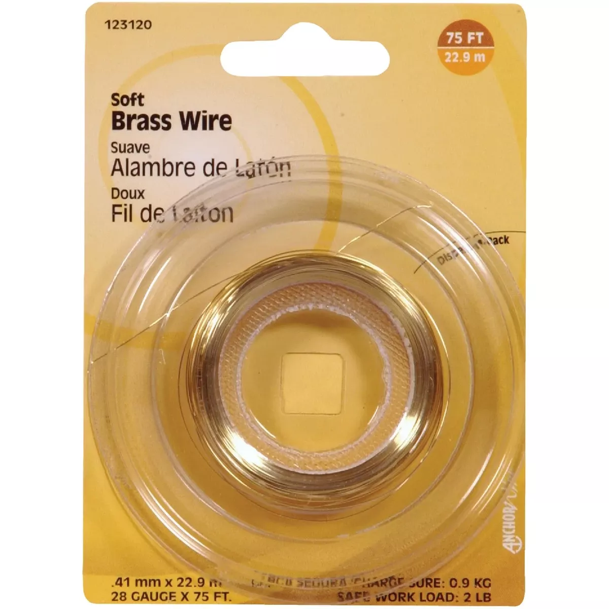 28-gauge Brass Wire, 75-ft.