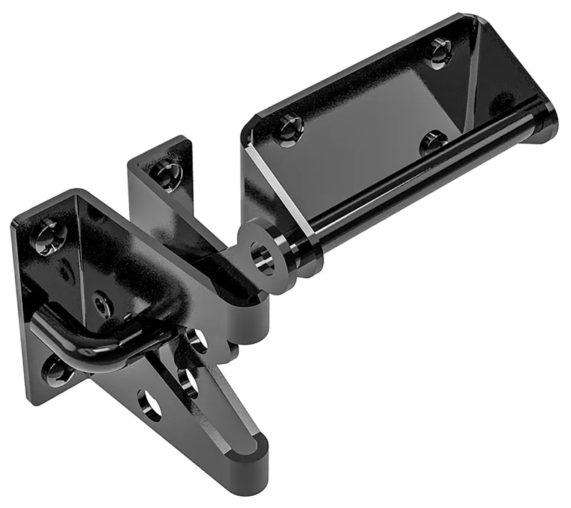 7.57 In. L Black Steel Gate Latch 1 Pk