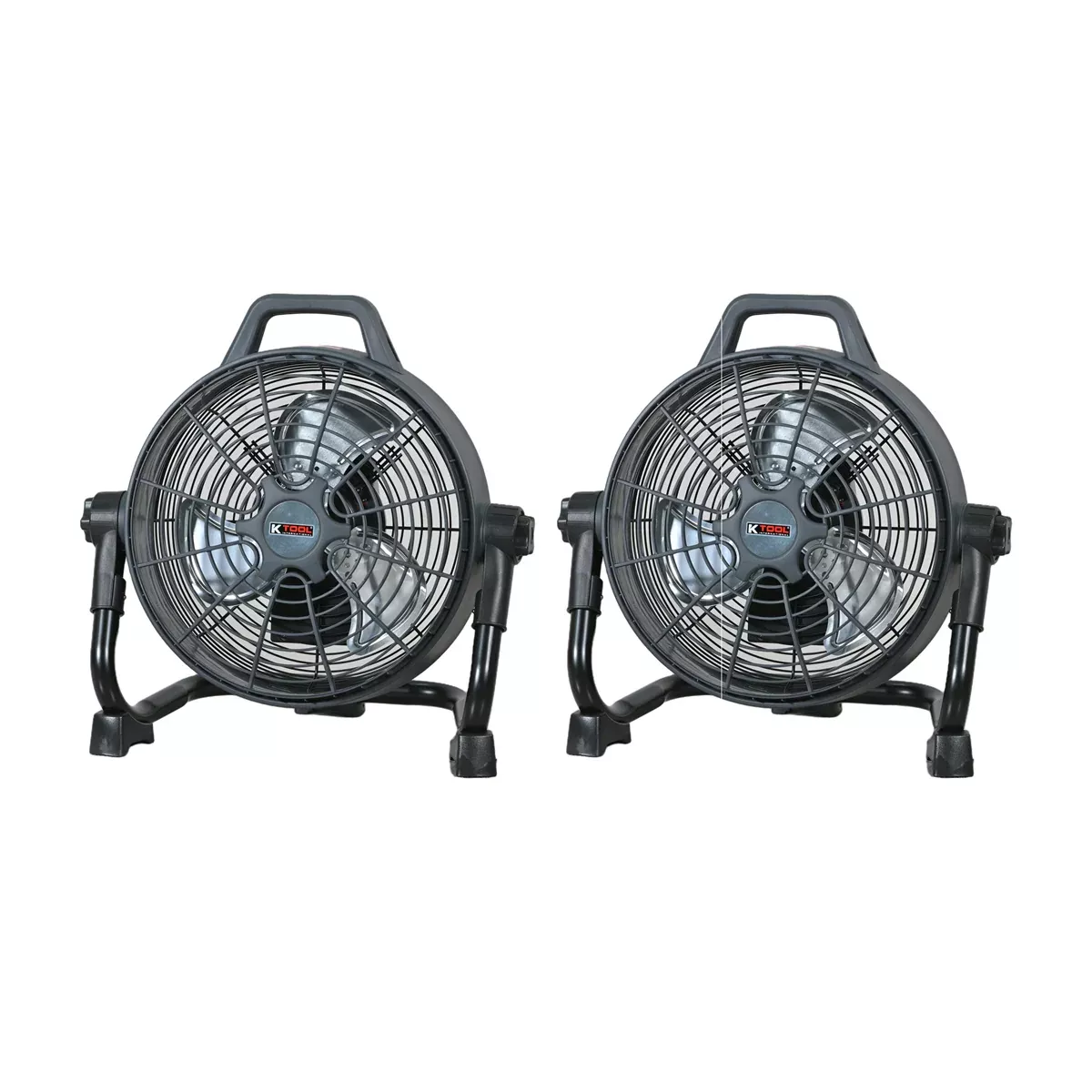 K Tool International 2 PACK 12"" Cordless Fan with built-in battery