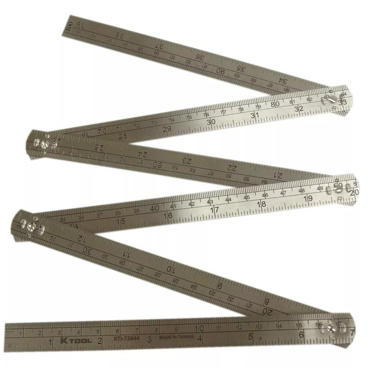 K Tool International Steel Folding Rule 3' Length
