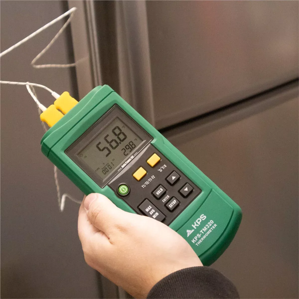KPS by Power Probe KPS TM320 Contact Digital Thermometer with 2 channels
