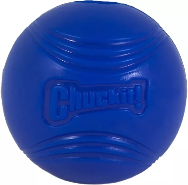 ! Super Crunch Ball Dog Toy, Medium, 2.5 In, Tpr, Blue, Model 50788